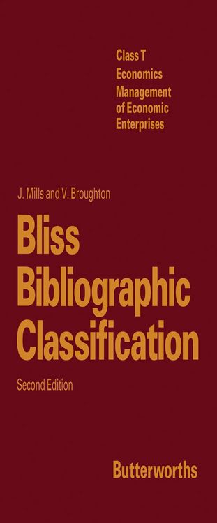 Produktbild: Bliss Bibliographic Classification