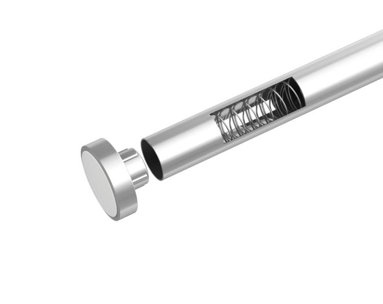 Produktbild: Teleskop-Duschstange Mod. Luz 70 - 115 cm, Chrom, ausziehbare Duschvorhangstange aus rostfreiem