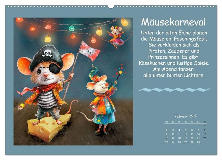 Produktbild: Kleine Tiere - Lustige Abenteuer (hochwertiger Premium Wandkalender 2026 DIN A2 quer), Kunstdruck in Hochglanz