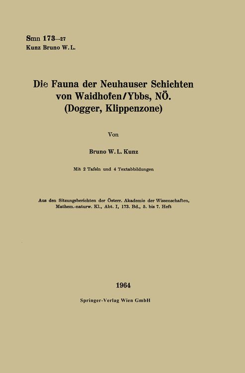 Produktbild: Die Fauna der Neuhauser Schichten von Waidhofen/Ybbs, N&Ouml;. (Dogger, Klippenzone)