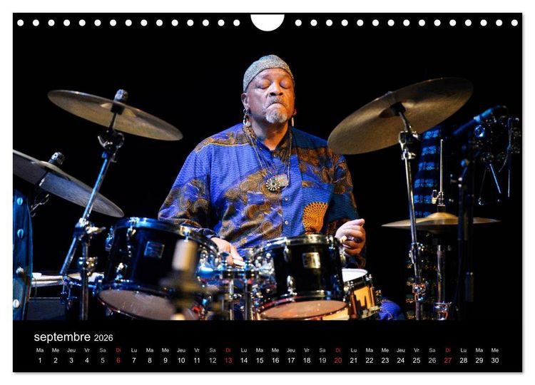 Produktbild: Jazz drums (Calendrier mural 2026 DIN A4 vertical), CALVENDO calendrier mensuel