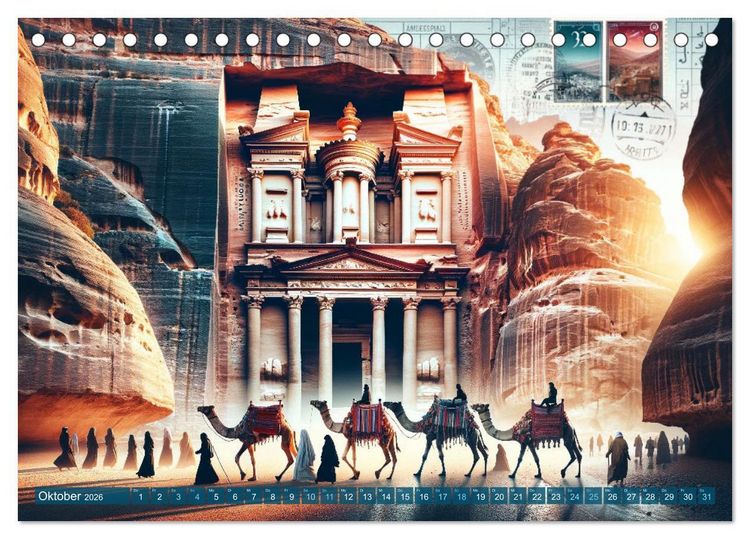 Produktbild: KI-Globetrotter: Mit k&uuml;nstlicher Intelligenz um die Welt (Tischkalender 2026 DIN A5 quer), CALVENDO Monatskalender