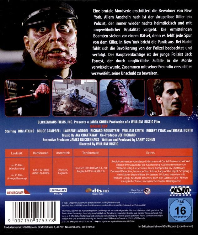 Produktbild: Maniac Cop (uncut) (4K Ultra HD)