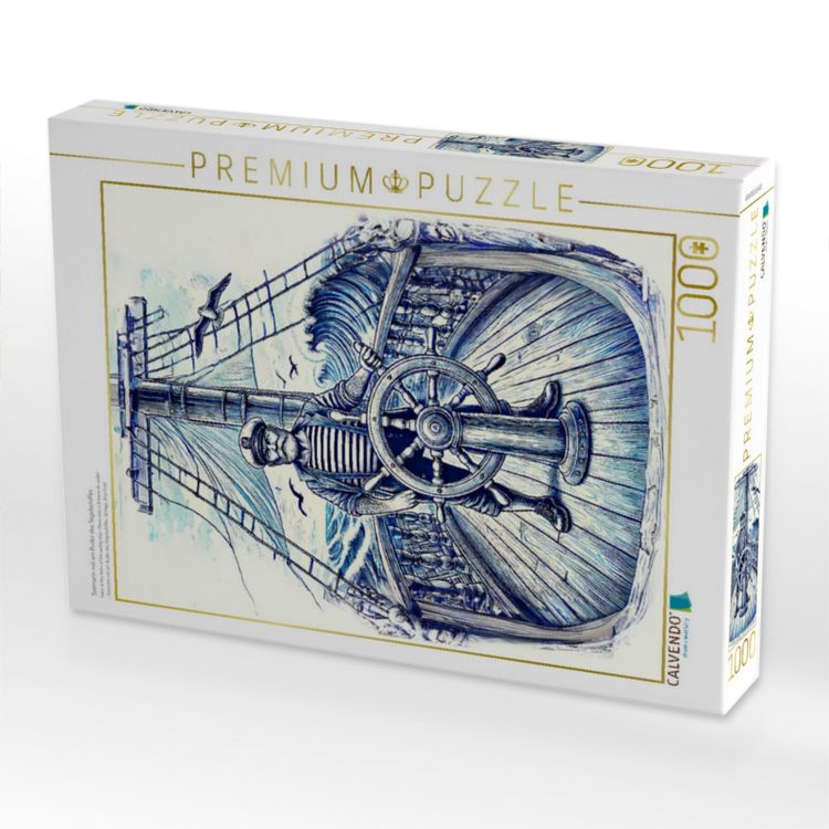 Produktbild: CALVENDO Puzzle Seemann mit am Ruder des Segelschiffes | 1000 Teile Lege-Gr&ouml;&szlig;e 64x48cm Foto-Puzzle f&uuml;r gl&uuml;ckliche Stunden