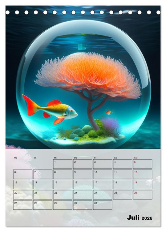 Produktbild: Gespiegelte Landschaft (Tischkalender 2026 DIN A5 hoch), CALVENDO Monatskalender