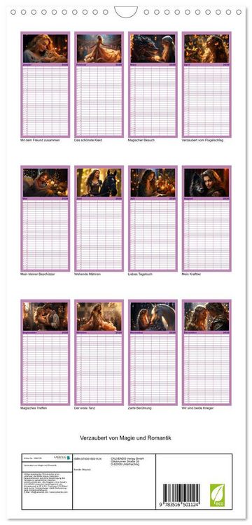 Produktbild: Familienplaner 2026 - Verzaubert von Magie und Romantik mit 5 Spalten (Wandkalender, 21 x 45 cm) CALVENDO