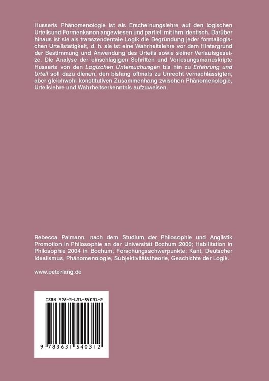 Produktbild: Die Logik der Erscheinung