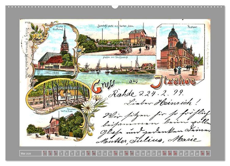 Produktbild: Gru&szlig; aus Itzehoe (hochwertiger Premium Wandkalender 2026 DIN A2 quer), Kunstdruck in Hochglanz