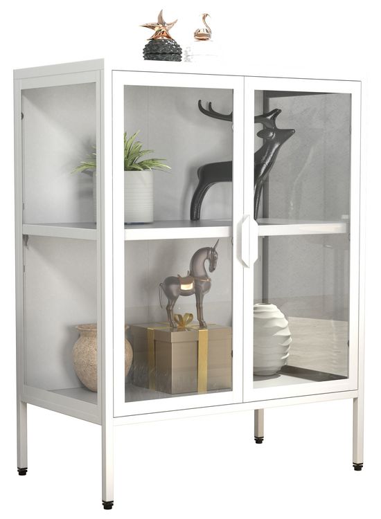Produktbild: Stahl Glas Standvitrine Vitrine Schaukasten FlokaS