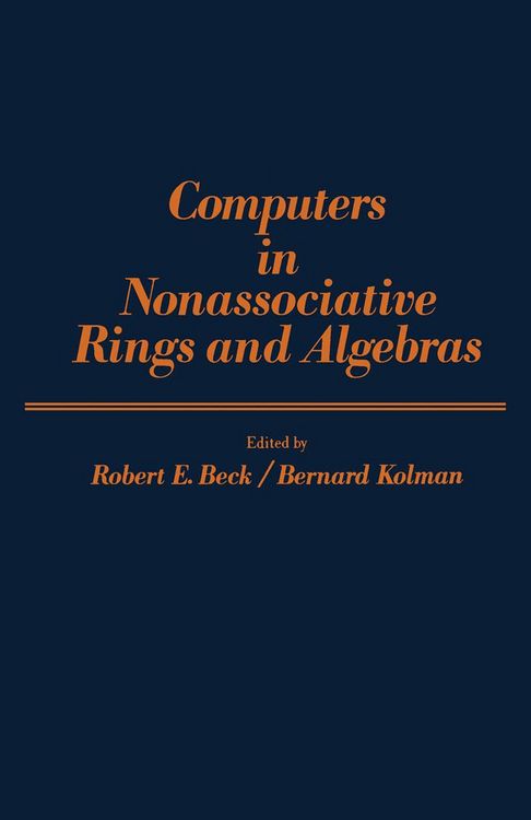 Produktbild: Computers in Nonassociative Rings and Algebras