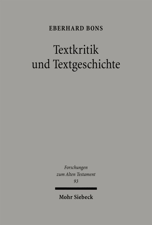 Produktbild: Textkritik und Textgeschichte