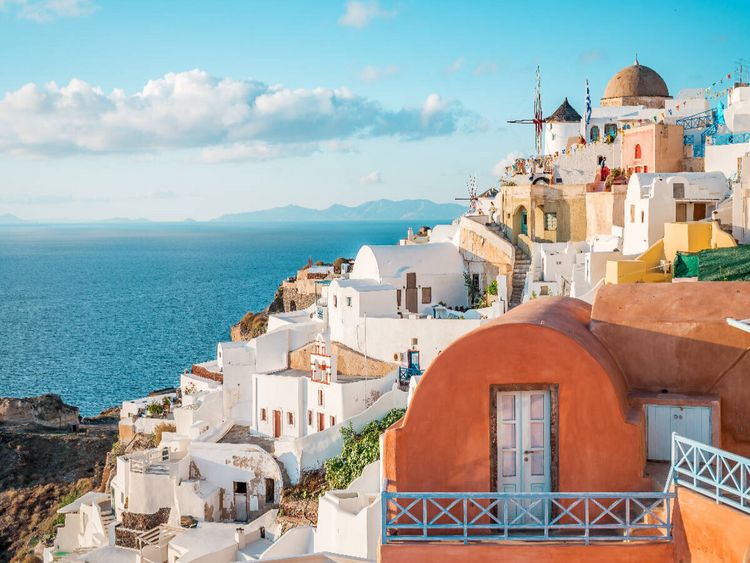 Produktbild: CALVENDO Puzzle Oia Santorini | 1000 Teile Lege-Gr&ouml;&szlig;e 64x48cm Foto-Puzzle f&uuml;r gl&uuml;ckliche Stunden
