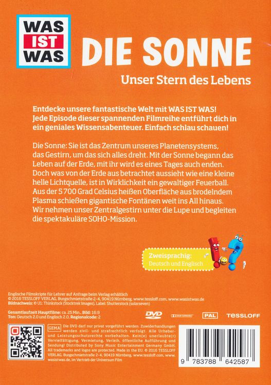 Produktbild: WAS IST WAS DVD Die Sonne. Unser Stern des Lebens
