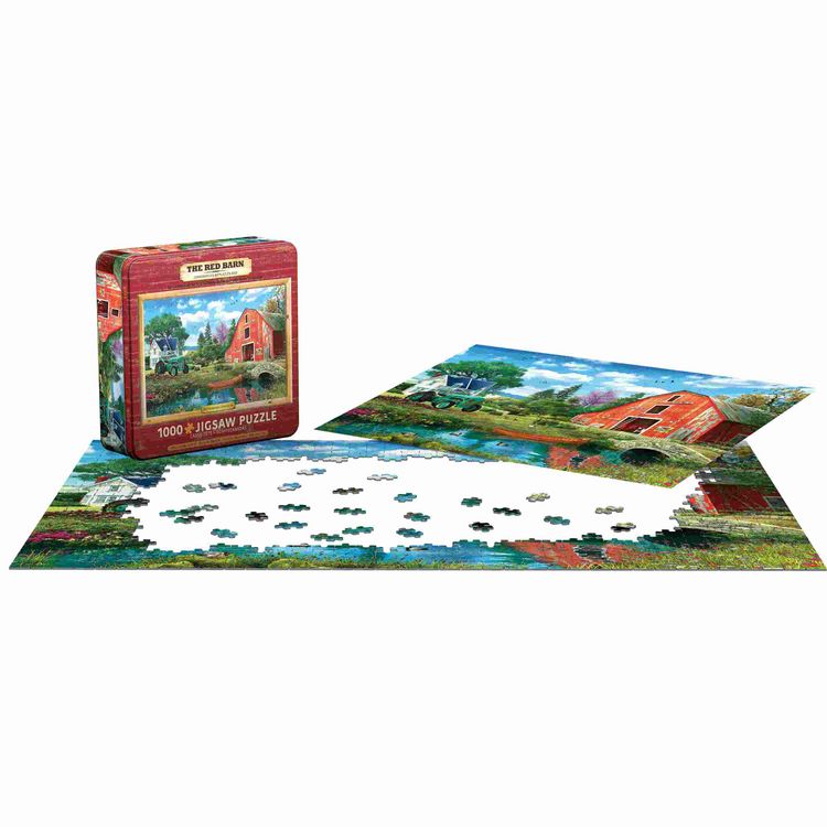 Produktbild: Puzzle in Dosen 1000 Teile - Davison D: The Red Barn by Dominic Davison