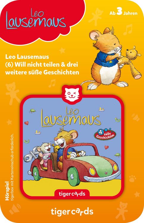 Produktbild: tigercard - Leo Lausemaus - Folge 6: Will nicht teilen und 3 weitere s&uuml;&szlig;e Geschichten
