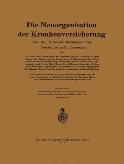 Produktbild: Die Neuorganisation der Krankenversicherung