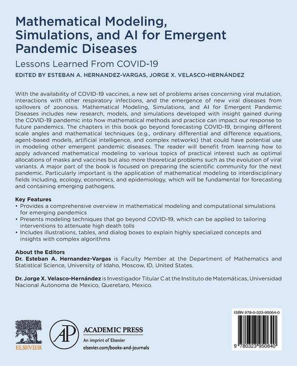 Produktbild: Mathematical Modeling, Simulations, and AI for Emergent Pandemic Diseases