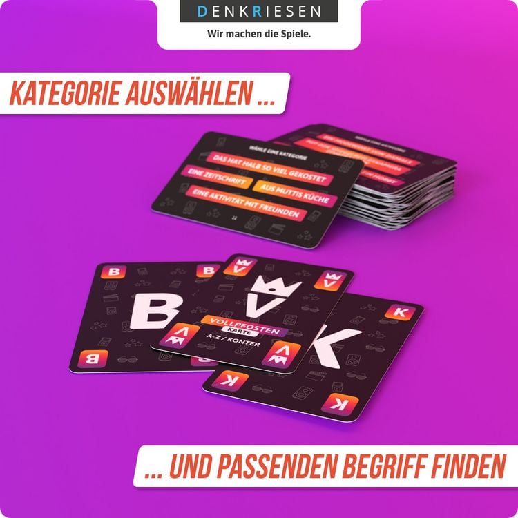 Produktbild: DENKRIESEN - STADT LAND VOLLPFOSTEN&reg; - Das Kartenspiel &ndash; 70/80/90 EDITION - "Fr&uuml;her war alles besser."