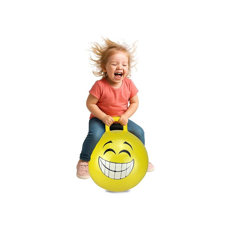 Produktbild: H&uuml;pfball Smile HoppyDoo gelb 450mm mit Pumpe