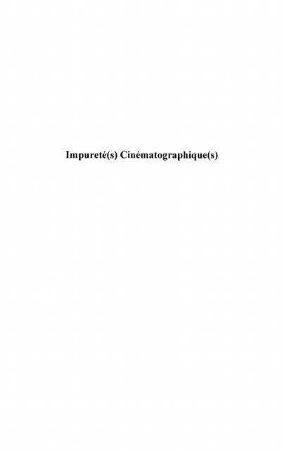 Produktbild: Impurete(s) cinematographique(s)