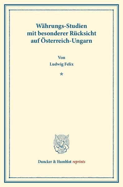 Produktbild: W&auml;hrungs-Studien