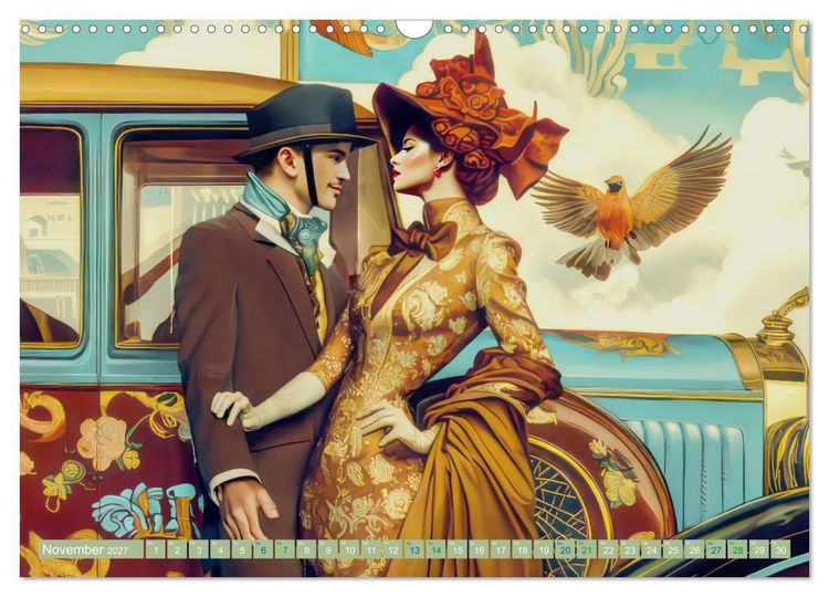 Produktbild: Die Epoche Art Nouveau - Mit eleganter Mode (Wandkalender 2027 DIN A3 quer), CALVENDO Monatskalender