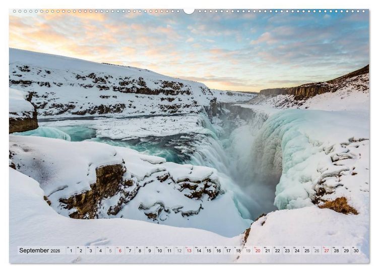 Produktbild: Island im Winter (hochwertiger Premium Wandkalender 2026 DIN A2 quer), Kunstdruck in Hochglanz