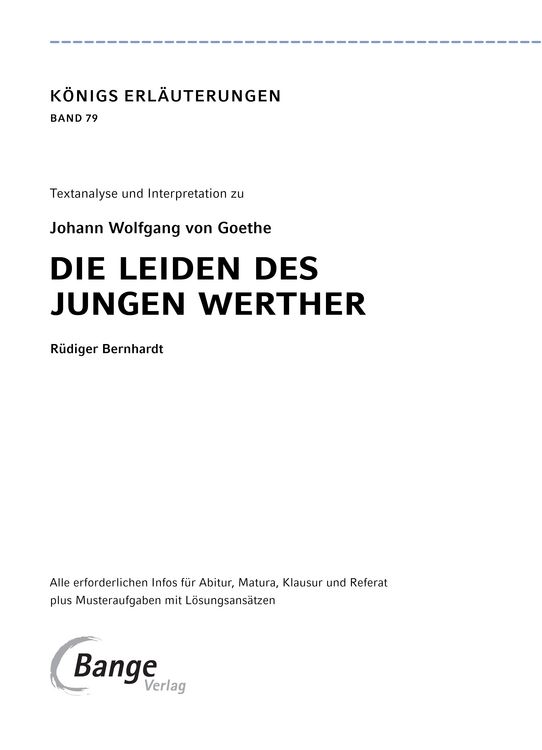 Produktbild: Die Leiden des jungen Werther von Johann Wolfgang von Goethe