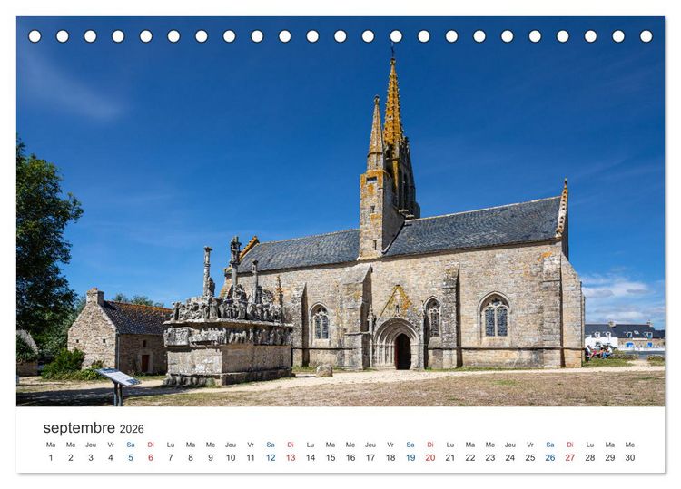 Produktbild: Cornouaille &Agrave; la d&eacute;couverte du Sud-Ouest de la Bretagne (Calendrier de bureau 2026 DIN A5 vertical), CALVENDO calendrier mensuel