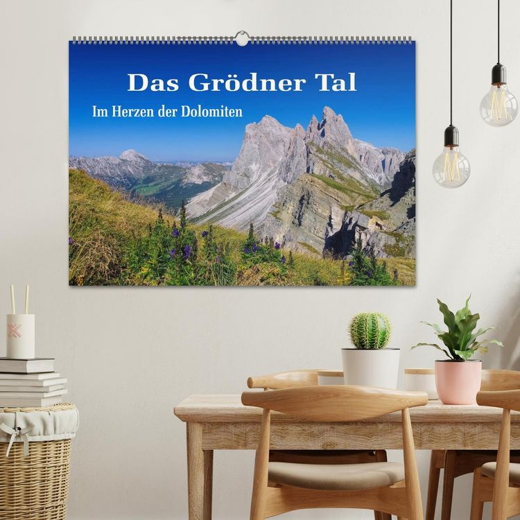 Produktbild: Das Gr&ouml;dner Tal - Im Herzen der Dolomiten (Wandkalender 2026 DIN A2 quer), CALVENDO Monatskalender