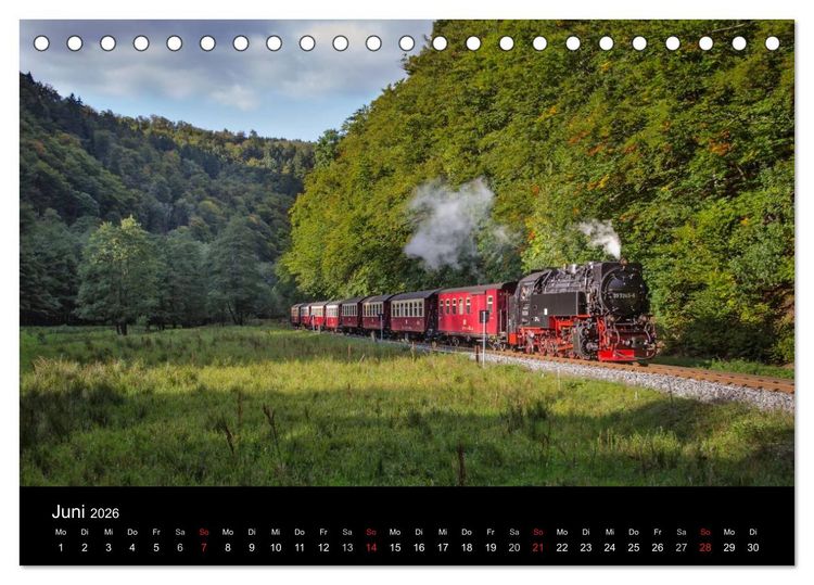 Produktbild: Unter Dampf in Sachsen Anhalt 2.0 (Tischkalender 2026 DIN A5 quer), CALVENDO Monatskalender