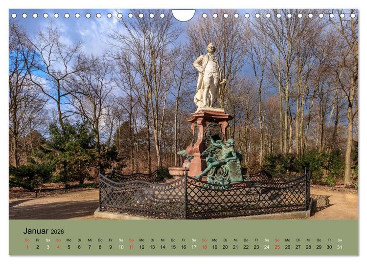 Produktbild: Gro&szlig;er Tiergarten Berlin - Von Dichtern und Komponisten (Wandkalender 2026 DIN A4 quer), CALVENDO Monatskalender