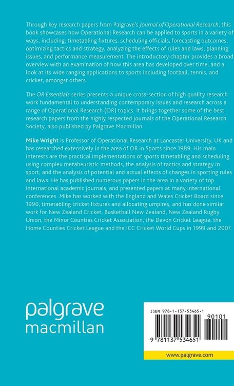 Produktbild: Operational Research Applied to Sports