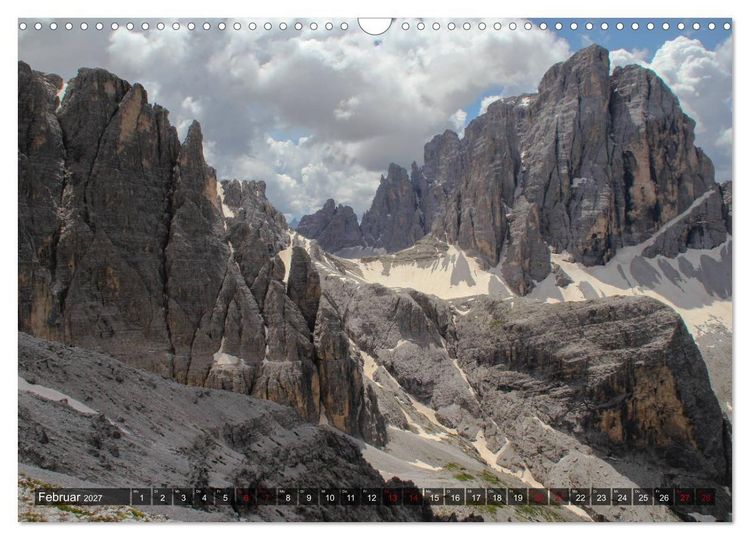 Produktbild: Dolomiten 2027 - Die wei&szlig;en Berge (Wandkalender 2027 DIN A3 quer), CALVENDO Monatskalender