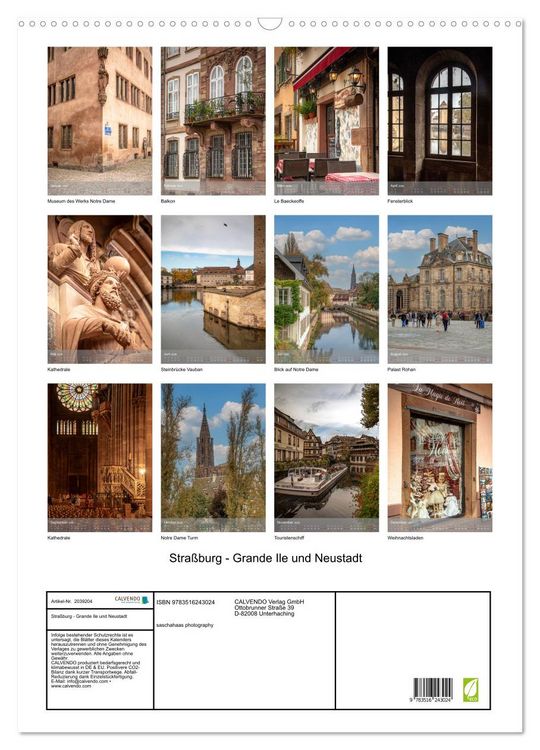Produktbild: Stra&szlig;burg - Grande Ile und Neustadt (Wandkalender 2026 DIN A2 hoch), CALVENDO Monatskalender