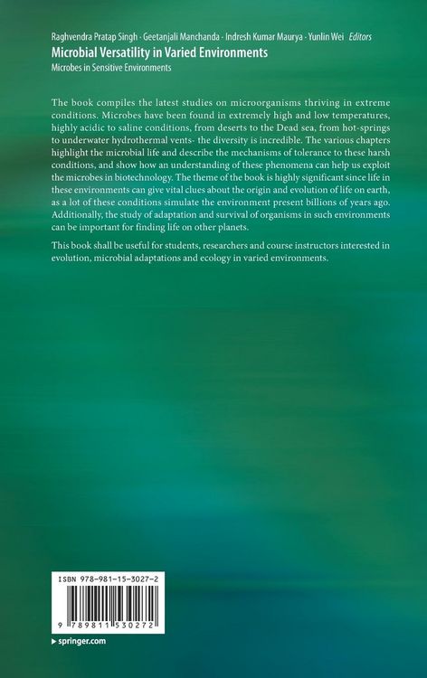 Produktbild: Microbial Versatility in Varied Environments