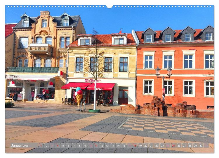 Produktbild: Brandenburg - Luckenwalde - Ein Stadtspaziergang (hochwertiger Premium Wandkalender 2026 DIN A2 quer), Kunstdruck in Hochglanz