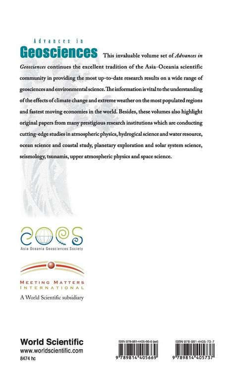Produktbild: ADV IN GEOSCIENCES (V30)