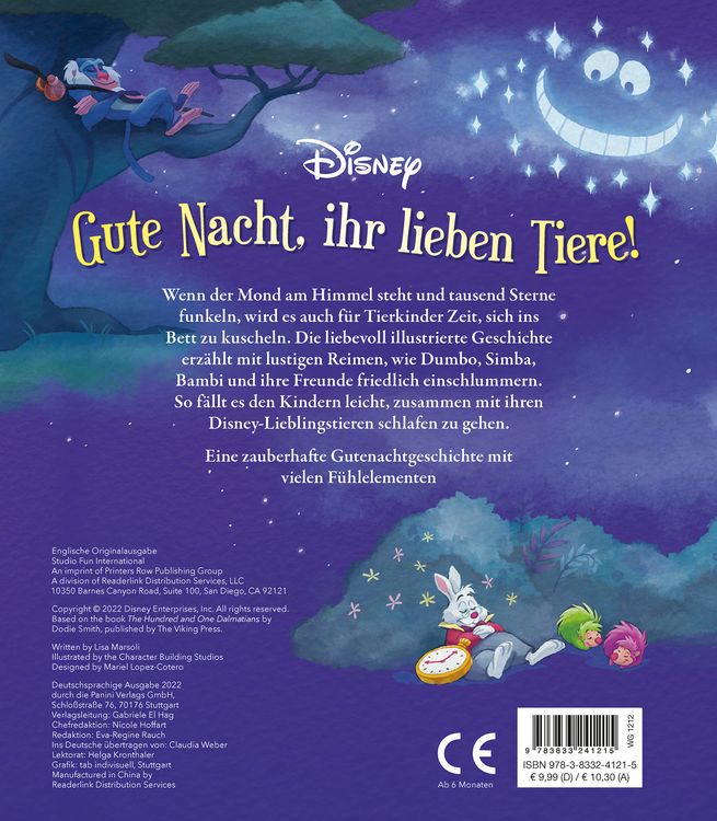 Produktbild: Disney: Gute Nacht, ihr lieben Tiere!