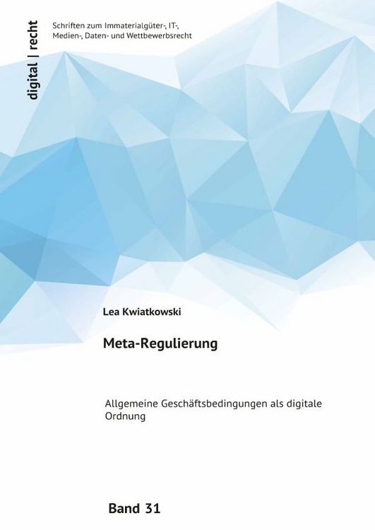 Produktbild: Digital | recht / Meta-Regulierung