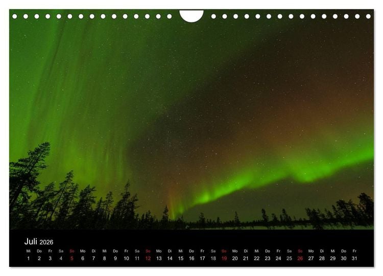 Produktbild: Nordlichter (Wandkalender 2026 DIN A4 quer), CALVENDO Monatskalender