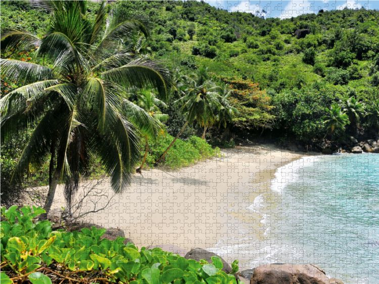 Produktbild: CALVENDO Puzzle Anse Major auf Mah&eacute; 1000 Teile Lege-Gr&ouml;&szlig;e 64 x 48 cm Foto-Puzzle Bild von J&uuml;rgen Feuerer