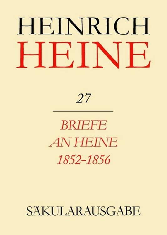 Produktbild: Briefe an Heine 1852-1856