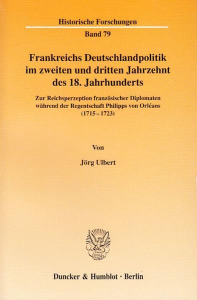 Produktbild: Frankreichs Deutschlandpolitik im zweiten und dritten Jahrzehnt des 18. Jahrhunderts.