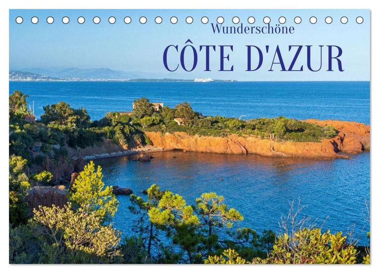 Produktbild: Wundersch&ouml;ne C&ocirc;te d'Azur (Tischkalender 2026 DIN A5 quer), CALVENDO Monatskalender