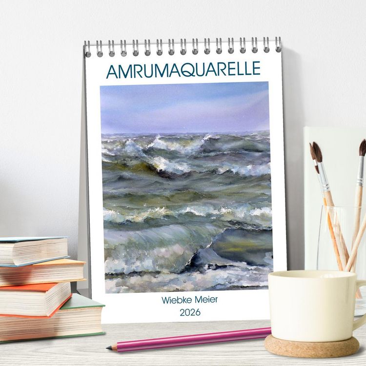 Produktbild: Amrumaquarelle (Tischkalender 2026 DIN A5 hoch), CALVENDO Monatskalender