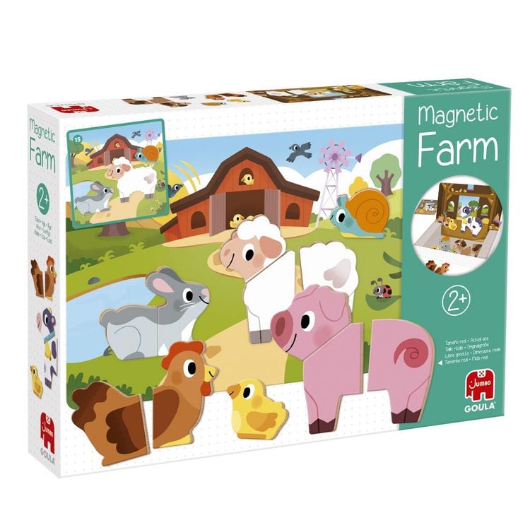 Produktbild: Goula 1110100488 - Magnetic Farm, Tier-Puzzle, Magnetspiel ab 2 Jahren