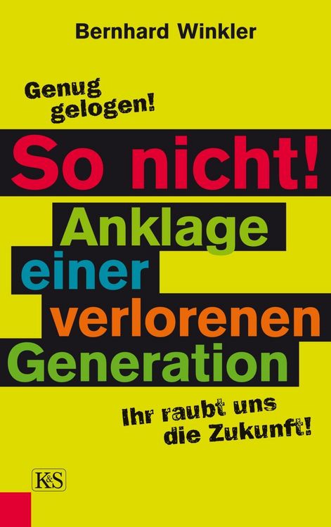 Produktbild: So nicht! Anklage einer verlorenen Generation