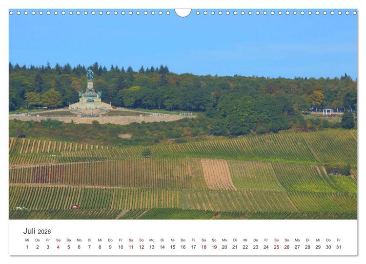 Produktbild: Rheingau - Land des Weines und der Bauwerks (Wandkalender 2026 DIN A3 quer), CALVENDO Monatskalender