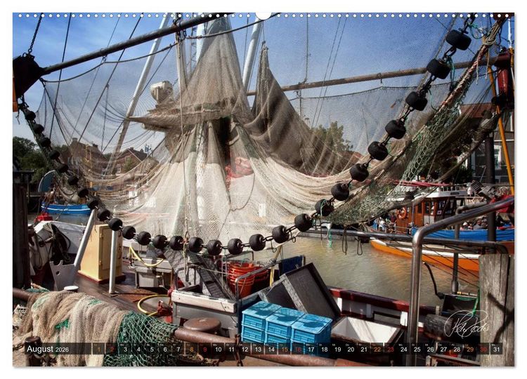 Produktbild: Ostfriesland, die alten H&auml;fen - Greetsiel, Neuharlingersiel, Carolinensiel (Wandkalender 2026 DIN A2 quer), CALVENDO Monatskalender